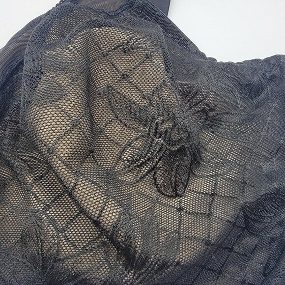 LILYETTE Bra Womans 42DD Light Black Lined Underwire‎ Style 0412 Floral Lace - Picture 2 of 5